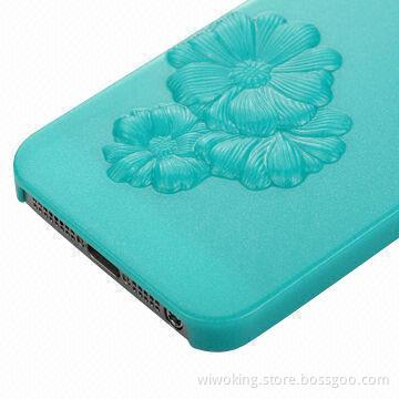 PC Carved 3D Rose Case for iPhone 5, Made of Ultra-thin 3D PC